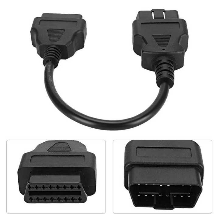 Obdii 16pin Pvc Adapter Verlengkabel Een Naar Twee Type Een 16 Pin Auto Diagnose