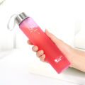 Creative Candy Color Portable Leak-Proof Water Bottles Frosted Sport Unbreakable Plastic Lemon Juice Storage Bottle Drinkware. 