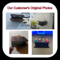 TV Cabinet Wall Shelves, Set Top Box Stand, Wi-Fi Router Holder, Wooden, (Black). 