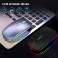 RGB Optical Wireless Mouse Rechargeable Bluetooth-compatible Gaming Mouse 2.4G Silent Mice For Computer Laptop Mac. 