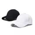 Plain White Baseball Hat Men Women Unisex Black and White Plain Cap Black Cap. 