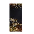 50pcs Gold Black Gift Bags Quality Happy Birthday Gold Dot Cookie Bags Plastic Waterproof Candy Bags Party. 