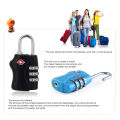 Luggage Travel Lock Bike Lock 3 Dial Travel Padlock TSA Approved Password Lock for Luggage Suitcase Baggage Toolbox Anti-theft for Bag, Suitcase, Backpack, Gym Lockers Security. 