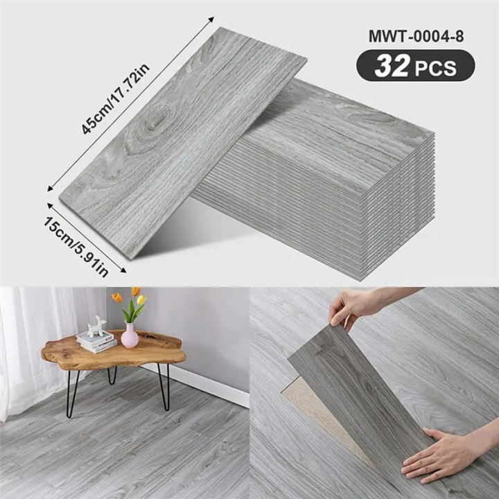32%20Pieces%20PVC%20Floor%20Tiles%20Self-Adhesive%20Wood%20Grain%20Wall%20Stickers%20Waterproof%205.9x17.7inch%20Floor%20Stickers%20A%20-%20Image%202