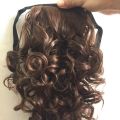 【Must-Have Style】 Heat Resistant Fiber Curly Drawstring Ponytail Wig Hair Extension Fluffy Short Wavy Ponytail Synthetic Natural Pony Tail Hairpiece Girls.