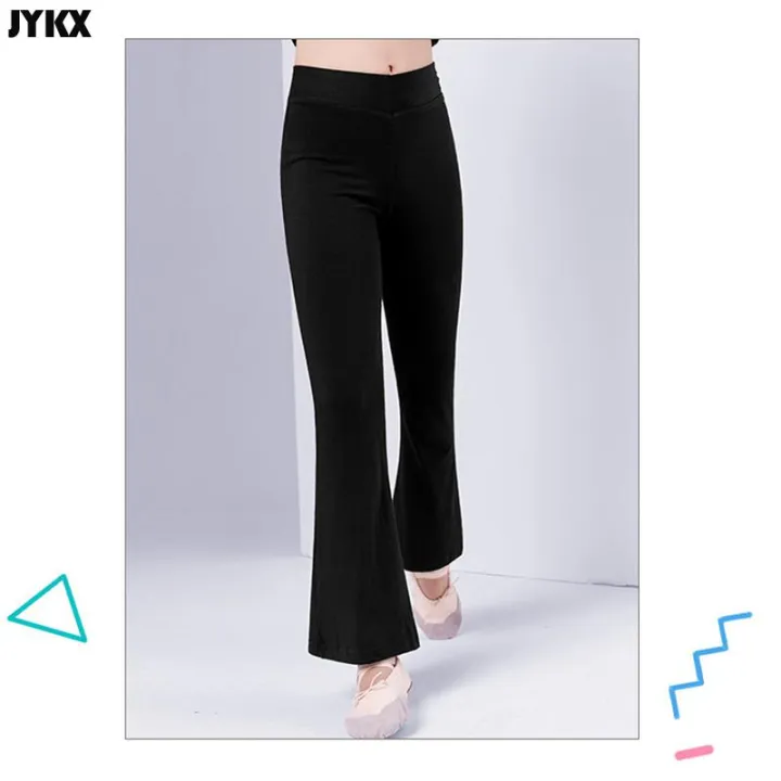 Children's%20Pants%20Dance%20Pants%20Practice%20Boys%20And%20Girls%20Slim%20Cotton%20Latin%20Dance%20Jazz%20Dance%20Black%20Bell%20Bottom%20Trousers%20-%20Image%204