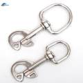 96/110mm Swivel Eye Bolt Snap Hook Single Ended Clips 316 Stainless Steel Buckle 110mm. 