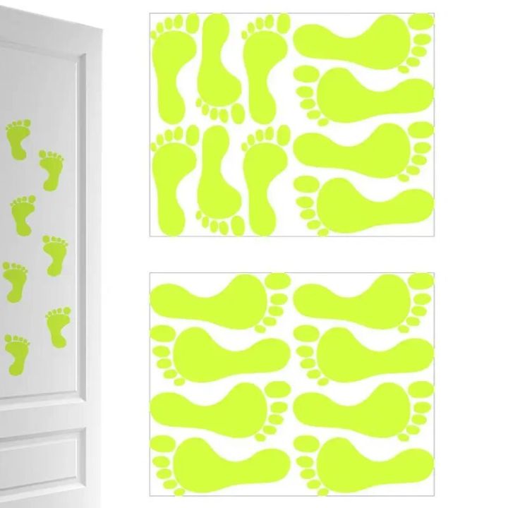 Luminous Footprint Stickers Decals Glow In The Dark Stickers Boy Girl Gift PVC Foot Floor Wall Sticker Home Decor Accessories