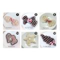 (3 One Pack ) Korean Style Pearl Lace Bow Bang Sticker Hook and Loop Fasteners Hair Fringe Grip Stabilizer Pad Cropped hair fastener Velcro. 