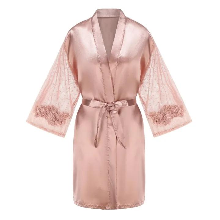 Rose%20Gold%20Bridesmaid%20Team%20Bride%20Robes%20With%20Lace%20Mesh%20Sleeve%20Sister%20Mother%20Bathrobe%20Maid%20Of%20Honor%20Kimono%20Wedding%20Gift%20-%20Image%205