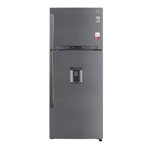 LG 471L Frost Free Smart Inverter Water Dispenser Refrigerator Shiny Steel - GL-B503PZI