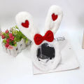 Bow Tie Cartoon Plush Rabbit Headband Soft Rabbit Ears Love Heart Love Heart Hair Hoop Cartoon Plush Cosplay Hair Band for Cosplay Parties Costume Parties Dress-Up Events Anime Conventions Children'S. 