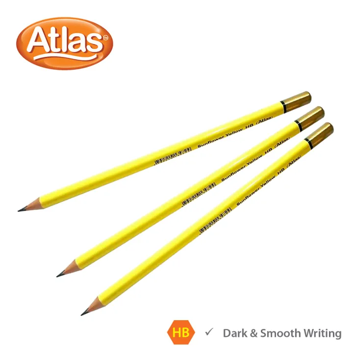 Atlas Sunflower Triangular - Master Writer Smooth Writing HB Pencil ...