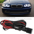 Relay Wiring Harness Black Red Long Fade On Off Halo Relay Wire Kit Remote Control Reliable for Fog HID Lights. 