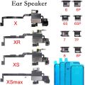 Ear Speaker With Flex Cable For iPhone 7 7P 8 Plus X XR XS Max Earpiece Ear Piece Sound + Waterproof Sticker Replacement. 