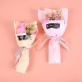 24CM Three-headed Soap Flower Bouquet Artificial Rose for Mother's Day Teacher's Day Gift. 