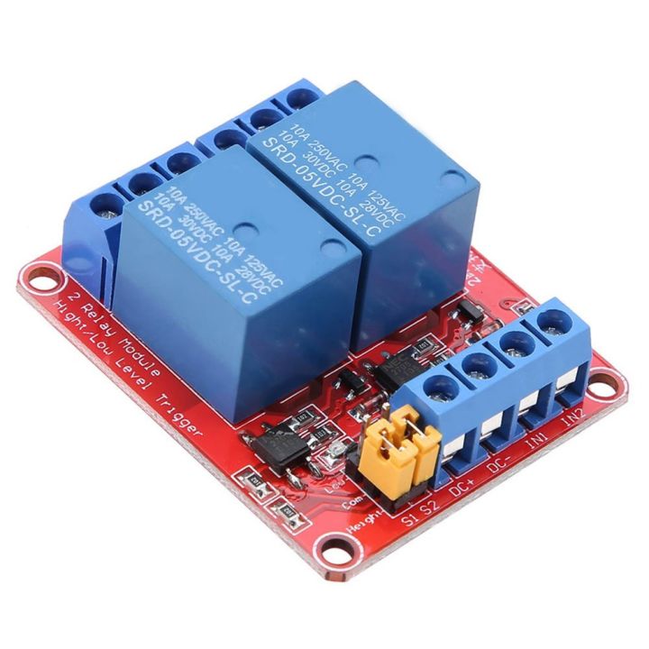 Durable%202%20Channel%202%20Channel%20Relay%20Module%205V/12V/24V%20High%20and%20Low%20Level%20Trigger%20High%20and%20Low%20Level%20Trigger%20Optocoupler%20Isolation%20Relay%20Module%20DIY%20Electronics%20Projects%20-%20Image%205