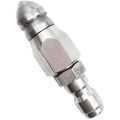 Pressure Washer Sewer Jetter Nozzle with Stainless Steel, Durable Design Sewer Jet Nozzle,1/4Inch Quickly Connector. 