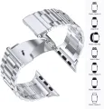 Smart watch  Stainless Steel Wrist Band Straps Belt support all 42mm 43mm 44mm 45mm 49mm Smartwatch. 