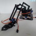 DIY meArm 4DOF Mini Industrial Arduino Robotic Arm (version 1.1) Latest Deluxe Kit laser cut wooden plate frame set meArm robot arm learner kit. 