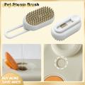 Enigma- Pet Coat Cleaner 4-in-1 Pet Grooming Brush with Steaming Function for Dogs Cats Shedding Tool with Spray Mist Comb Handle Dog Spa Essential Pet Steam Brush. 