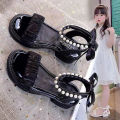 Girls' Shoes Princess Sandals2023New Summer Summer Girls' Children Teens Babies Soft-Soled High Heels. 