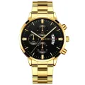 【Miga Plaza】Fashion Mens Sports Watches Luxury Men Stainless Steel Quartz Wrist Watch for Man Business Casual Leather Watch часы мужские. 