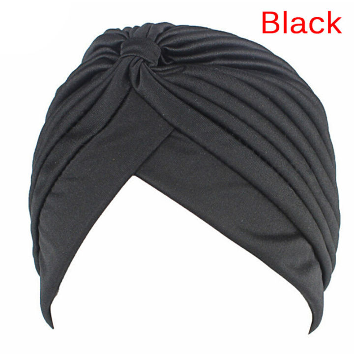 Fashion Men Women Stretchable Soft Indian Style Turban Hat Head Wrap Band Cap