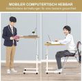 Side Table with Wheels, Laptop Table, Height Adjustable, Standing Desk, Laptop Stand, Computer Table, Mobile Side Table, Laptop Table for Bed, Laptop Table, Side Table, Standing. 