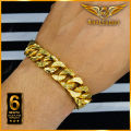 Gold Plated Miami Cuban Cut Bracelet. 