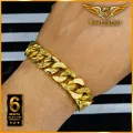 Gold Plated Miami Cuban Cut Bracelet. 