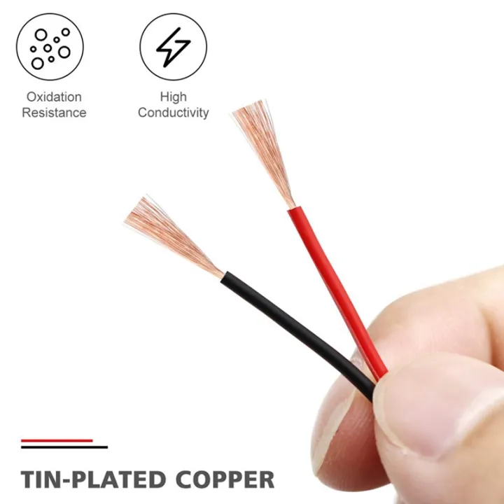 2Pin%20Wire%20100M%2022AWG%2012V/24V%20Extension%20Cord%20Red%20and%20Black%202-Wire%20Stranded%20Tinned%20Copper%20LED%20Light%20Bar%20Power%20Cord%20-%20Image%203