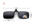 1 Pcs Clip-On Polarized Day Night Vision Flip-Up Lens Driving Glasses Sunglasses. 
