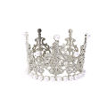 Mini Crown Cake Topper Crystal Pearl Tiara Children Hair Ornaments Kids Birthday Party Cakes Dessert Accessories Elegant Wedding Supplies 1Pcs. 