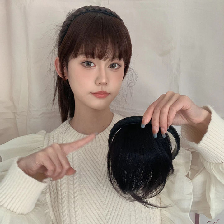 Korean%20Style%20Fake%20Hair%20Bangs%20Headband%20For%20Women%20Girls%20Fashion%20Hair%20Accessories%20-%20Image%205