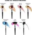 Huda Beauty Makeup Brush Set 12Pcs Makeup Tool. 