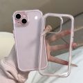 Luxury Candy Color Frame Clear Back Phone Case For iPhone 16 15 14 13 12 Pro Max 11 16PLUS 16PRO Acrylic Shockproof Bumper Cover. 
