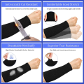 3 Pairs Arm Protectors Black & Blue & Gray HPPE for Thin Skin and Bruising Cut Resistant Forearm Sleeve Level 5 Arm Burn Protection Sleeve. 