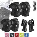 Bicycle Safety Protector Kit 6PCS for kids and youth Knee Elbow Wrist Pads Guards Protective Equipment for Cycling Scooter Knee Pads Set -  Pink, Blue, Red, Black. 