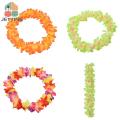 1pc Hawaiian Flower Leis Tropical Luau Beach Party Supplies Of Hula Garland Necklace Bracelet Headband Simulated Silk Flower. 