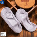 3 Pairs Invisible Shallow Mouth Ice Silk Boat Socks for Women Summer Thin Ladies 360 Angle Anti Slip Silicone Socks Ultra-thin. 