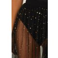 Women Wrap Chiffon Skirt Summer Holiday Mesh Skirts Beach Mesh Fashion Black Mesh Skirts. 