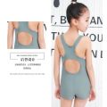 Children's Swimsuit Girl's Swimsuit One-Piece Professional Student Swimwear Medium and Large Children's Professional Sports Boxer Children's Swimwear. 