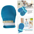 BolehDeals Hand Control Mitts，Dementia Safety Restraint Gloves Hand Protectors Personal Safety Devices Finger Control Mitt- Blue. 