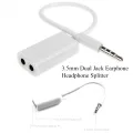 3.5mm Dual Jack Earphone Headphone 2 port female splitter AUX Adapter For Samsumg iPhone Phone Laptop Tablet MP3 Player Audio Devices. 