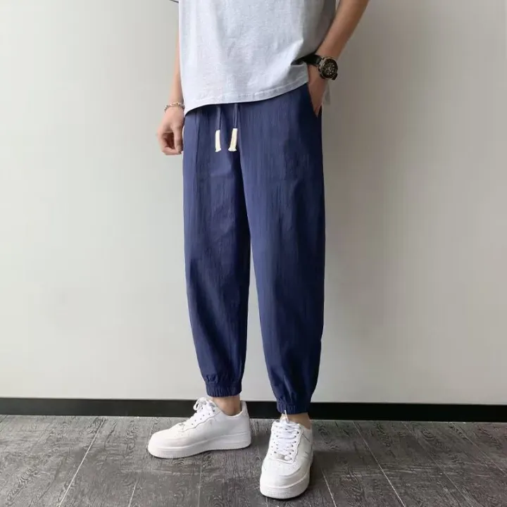 Cotton%20Linen%20Pants%20Men's%20Thin%20Summer%20Loose-Fit%20Tappered%20Trousers%20Korean%20Style%20Trendy%20Casual%20Summer%20Construction%20Site%20Linen%20Ankle%20Length%20Pants%20Men%20-%20Image%209