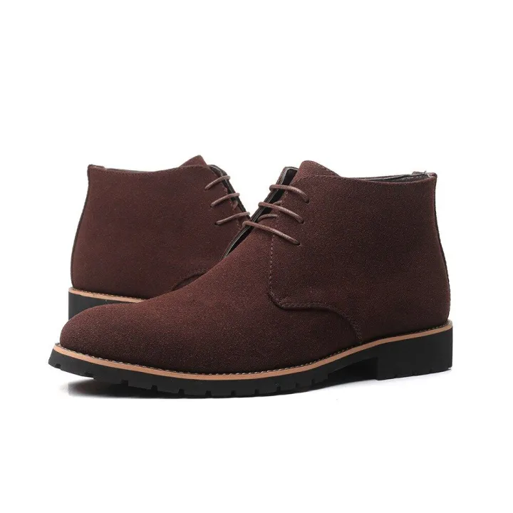 【ALLGOOD】Shoes Man Spring New Fashion Casual Men Ankle Chelsea Boots Male Shoes Cow Suede Leather Slip On Motorcycle Man Bootgy6