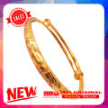 Bracelet Thicken Adjustable Golden Women Imitation Gold Plated Bangle for Banquet. 