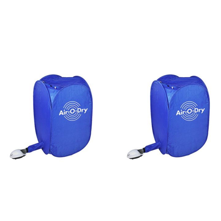 2X Portable Electric Clothes Dryer Folding Travel Air-O-Dry Clothes Warm Cloth Dryer Wardrobe with Accessories-EU Plug
