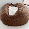 Home Sponge Bed Bean Bag Chair Cover Slipcover Double Bedroom Balcony Large Couch Round Soft Fluffy Cover No Fillings Only Cover. 